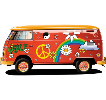 Retro hippie van custom t-shirt - TenStickers