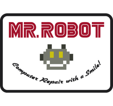 Mr Robot caption custom t-shirt - TenStickers
