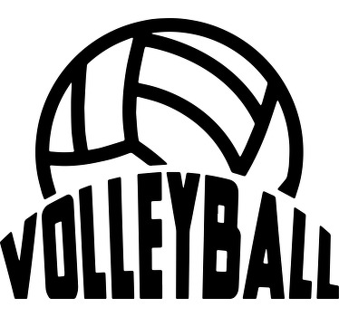 Voleybol doodle özel tişört - TenStickers
