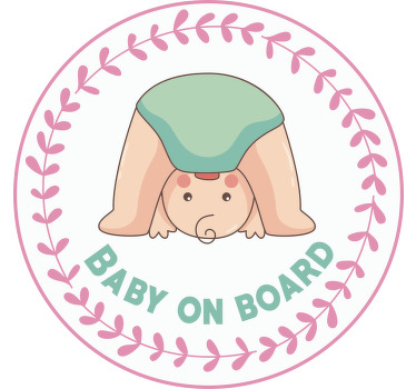 T-shirt personalizada bebê a bordo - TenStickers