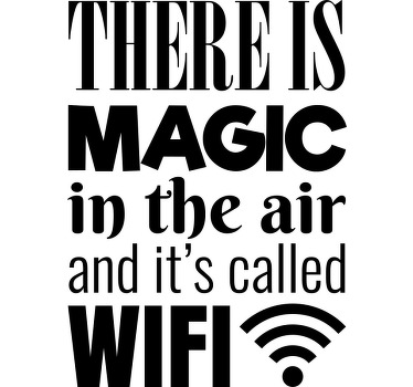 Maaginen wifi-teksti mukautettu t-paita - Tenstickers