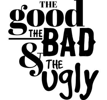 Den gode den gale og den stygge tilpassede t-skjorten - Tenstickers