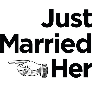 Camisetas parejas just married duo - TenVinilo