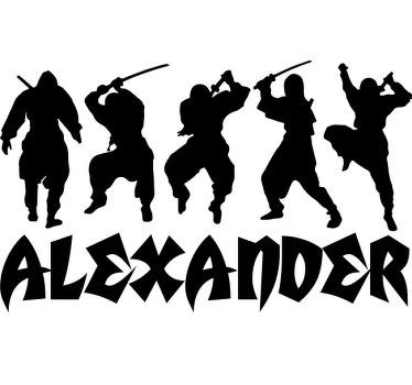 σετ μπλουζάκι σιλουέτα νίντζα - TenStickers