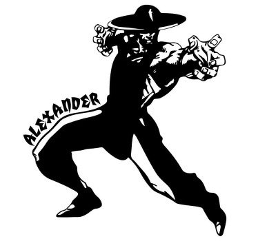 Red ninja silhouette t shirt with custom name - TenStickers