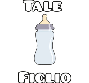 Maglietta per papà e figlio con birra e biberon - TenStickers