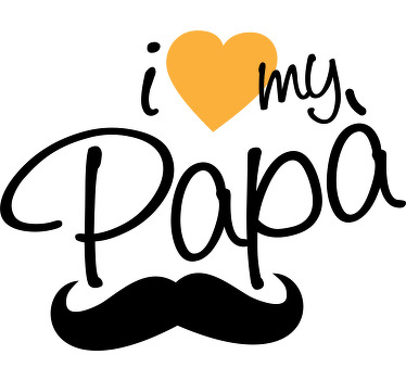 Maglietta con "i love my papà" - TenStickers