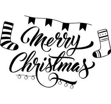 Camiseta navideña Texto con motivos navideños - TenVinilo