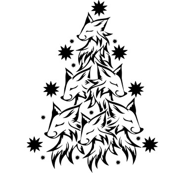 Juletræ ulve skjorte - TenStickers