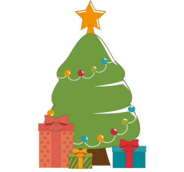 Camiseta navideña Dibujos animados de árbol de navidad - TenVinilo