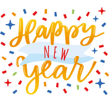 新年横幅定制t恤 - TenStickers