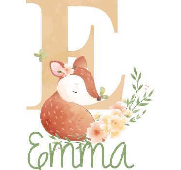 Roztomilá zvířata jelen s názvem dětské košile - TenStickers