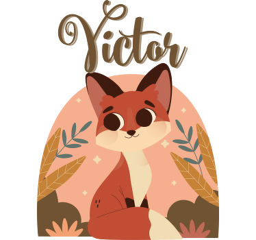 Camiseta bebé Lindo zorro para niño con nombre - TenVinilo