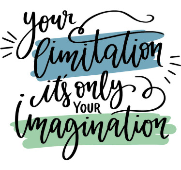 Your Limitation Imagination Quote couple t-shirts - TenStickers