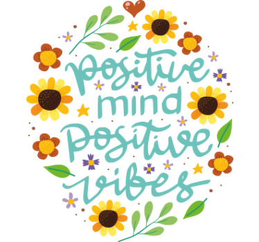 Güzel renkli tişört ile motivasyonel alıntı - TenStickers