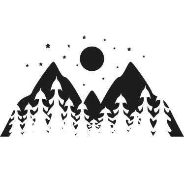 Hory s borovicemi dětské tričko - TenStickers