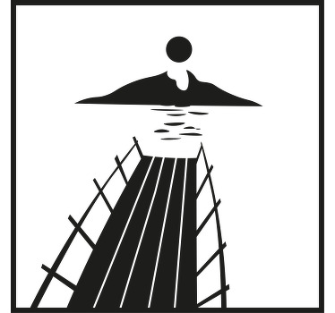 Tre dock til en innsjø med fjell t-skjorte spedbarn - Tenstickers