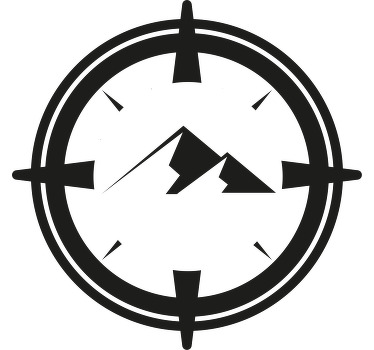 Camiseta personalizada brújula redonda con montañas - TenVinilo