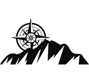 Mountain and compass t-shirt - TenStickers