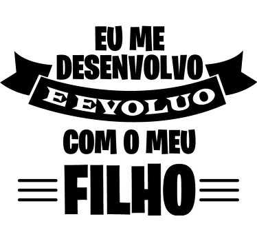 T-shirt pais e filhos eu me desenvolvo - TenStickers