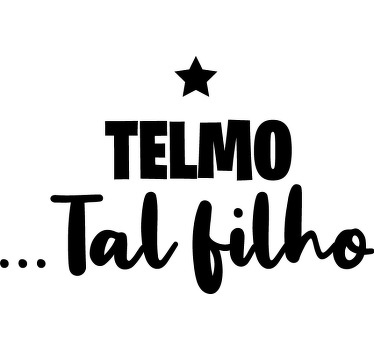 T-shirt com nomes tal pai tal filho - TenStickers