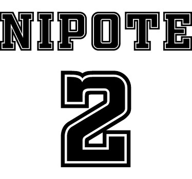 Maglie numeri di nipote e nonno - TenStickers