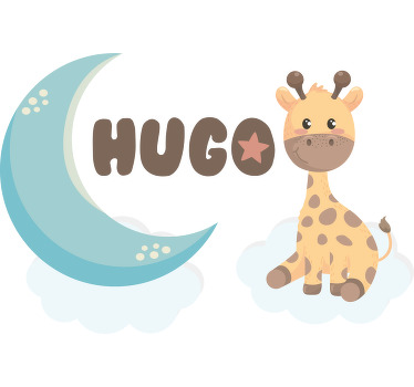 Camiseta bebé Linda jirafa para niño con nombre - TenVinilo