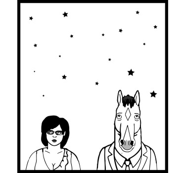 Black and white thin lined custom t-shirt - TenStickers