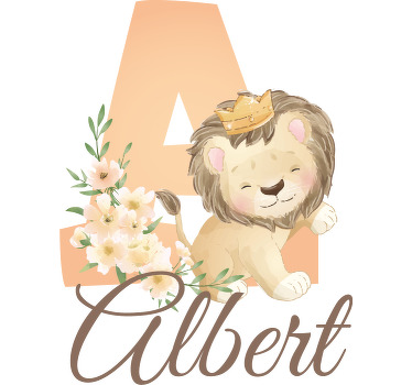 Roztomilá zvířata lvice s názvem dětské košile - TenStickers