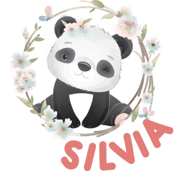 Roztomilá zvířátka panda s názvem baby tričko - TenStickers