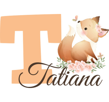 Roztomilá zvířátka liška s názvem baby tričko - TenStickers