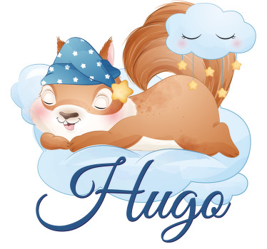 Roztomilá veverka pro chlapce se jménem kojenecká košile - TenStickers