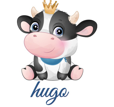 Sød ko til dreng med navn T-shirts med navn - TenStickers