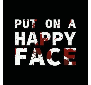 Squared Put On Happy Face t-shirt - TenStickers