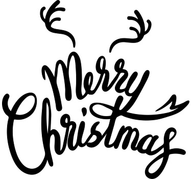 Vesel cu coarne de ren cămașă de crăciun - TenStickers