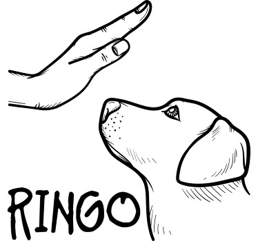 T-shirts de conception de tête et de patte de chien avec le nom - TenStickers