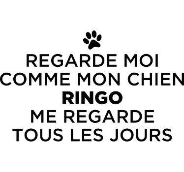 Aimer les t-shirts de texte drôle de chien avec le nom - TenStickers