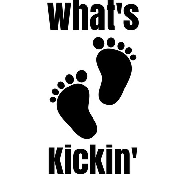 Funny Baby Bump Kicking Baby shirt - TenStickers