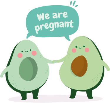 Legrační, jsme těhotná avokádová dětská košile - TenStickers