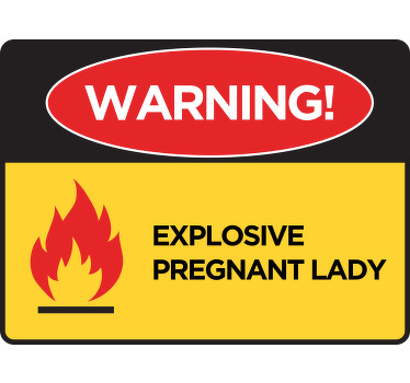 Morsom advarsel gravid kvinne t-skjorte baby - Tenstickers