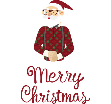 Feliz hipster natal camisa - TenStickers