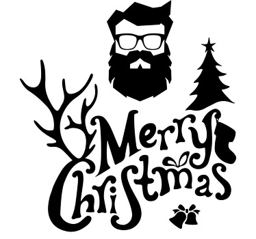 T-shirtde natal feliz hipster - TenStickers