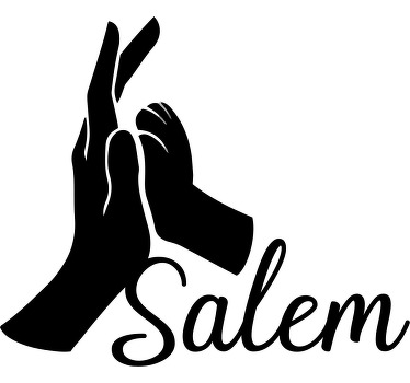 T-shirt geste de la main avec le nom - TenStickers