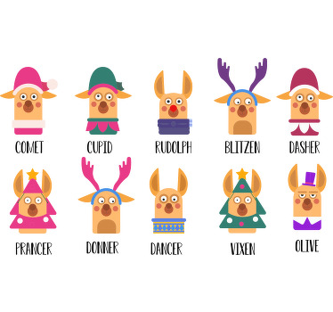 Koszulka dla taty i syna postacie reniferów - TenStickers