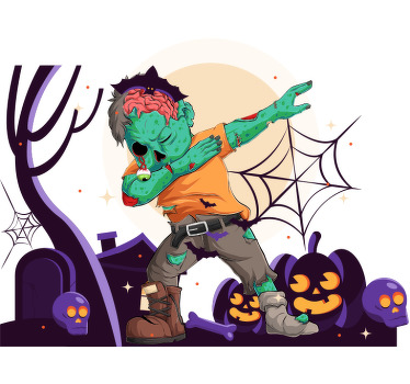 Cartoon zombie dancing Halloween shirt - TenStickers