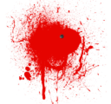 Camiseta salpicadura roja intensa - TenVinilo