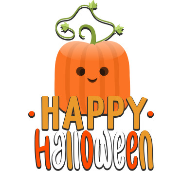 Camiseta Halloween Feliz calabaza con cara - TenVinilo