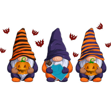 τρεις νάνοι με κολοκύθες αποκριάτικο πουκάμισο - TenStickers