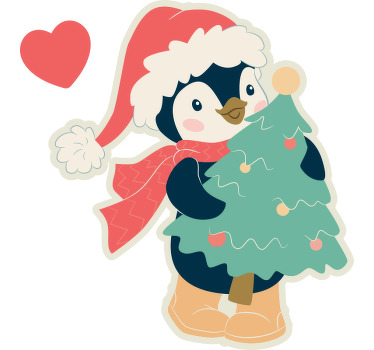 Pinguine par forelsket på jul par t-skjorte - Tenstickers