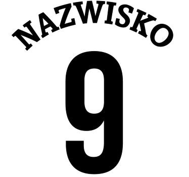 Polsk fodboldmønster med nummer T-shirts med navn - TenStickers